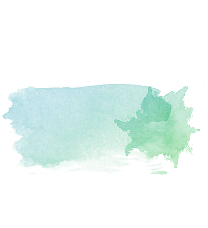 a green and blue paint stroke
